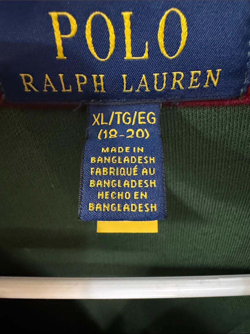 Ralph Lauren Forest Green Quarter-Zip Pullover with Pink Pony